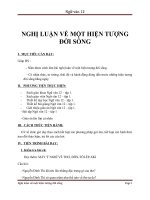 Giáo án Ngữ văn 12 tuần 4: Nghị luận về một hiện tượng đời sống