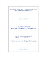 Giải pháp đẩy mạnh xuất khẩu lao động của tỉnh bắc giang 