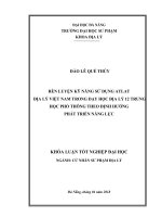 Rèn luyện kỹ năng sử dụng atlat địa lý việt nam trong dạy học địa lý 12 trung học phổ thông theo định hướng phát triển năng lực