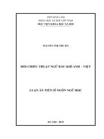 LUẬN ÁN TIẾN SĨ NGÔN NGỮ HỌC ĐỐI CHIẾU THUẬT NGỮ DẦU KHÍ ANH – VIỆT