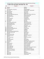 Từ Điển Thuật Ngữ Nông Lâm Nghiệp Việt Anh - Bùi Phước Chương