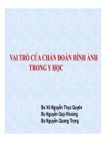 BÀI GIẢNG VAI TRÒ CỦA CHẨN ĐOÁN HÌNH ẢNH TRONG Y HỌC