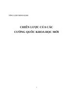 TỔNG LUẬN CHIẾN LƯỢC CỦA CÁC CƯỜNG QUỐC KHOA HỌC MỚI