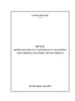 SỔ TAY HƯỚNG DẪN CÔNG TÁC VẬN HÀNH, DUY TU, BẢO DƯỠNG CÔNG TRÌNH HẠ TẦNG THUỘC CHƯƠNG TRÌNH 135
