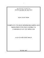 XÁC LẬP CƠ SỞ KHOA HỌC ỨNG DỤNG CÔNG NGHỆ ĐỊA TIN HỌC XÂY DỰNG CƠ SỞ DỮ LIỆU ĐÁNH GIÁ CHẤT LƯỢNG MÔI TRƯỜNG NƯỚC MẶT VÙNG MỎ CẨM PHẢ, QUẢNG NINH