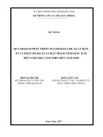 QUY HOẠCH PHÁT TRIỂN NGÀNH BÁO CHÍ, XUẤT BẢN, IN VÀ PHÁT HÀNH XUẤT BẢN PHẨM TỈNH KON TUM ĐẾN NĂM 2025, TẦM NHÌN ĐẾN NĂM 2030