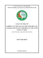 NGHIÊN CỨU CHẾ TẠO VẬT LIỆU CERAMIC GẮN NANO BẠC ĐỂ SẢN XUẤT BỘ DỤNG CỤ LỌC NƯỚC UỐNG CÁ NHÂN