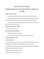 Giáo án Ngữ văn 12 tuần 19 bài: Tổng hợp giáo án về bài viết số 5  Nghị luận văn học