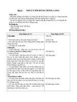 Giáo án Lịch sử 4 bài 9: Nhà Lí rời đô ra Thăng Long