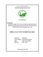 Đánh giá công tác cấp giấy chứng nhận quyền sử dụng đất tại xã Quảng Đức, huyện Hải Hà, tỉnh Quảng Ninh giai đoạn 2015  2017 (Khóa luận tốt nghiệp)