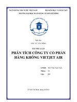 phân tích công ty cổ phần hàng không vietjet air