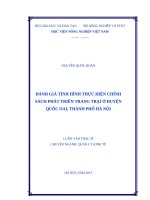 Đánh giá tình hình thực hiện chính sách phát triển trang trại ở huyện quốc oai, thành phố hà nội 