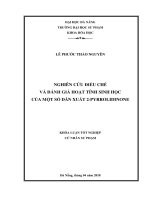 Nghiên cứu điều chế và đánh giá hoạt tính sinh học của một số dẫn xuất 2 pyrrolidinone