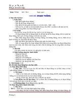 GIÁO ÁN CHỦ ĐỀ ĐOẠN THẲNG