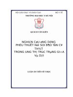 Nghiên cứu ứng dụng phẫu thuật nội soi bảo tồn cơ thắt trong ung thư trực tràng giữa và dưới