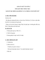 Giáo án Ngữ văn 12 tuần 33 bài: Tổng kết phần tiếng việt: Lịch sử, đặc điểm loại hình và các phong cách ngôn ngữ