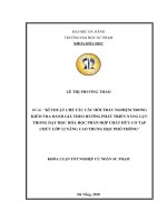 Kĩ thuật chế tác câu hỏi trắc nghiệm trong kiểm tra đánh giá theo hướng phát triển năng lực trong dạy học hóa học phần hợp chất hữu cơ tạp chức lớp 12 trung học phổ thông