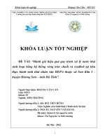 Đánh giá hiệu quả quy trình xử lý nước thải sinh hoạt bằng hệ thống vòng tròn chuối và reedbeb tại khu thực hành sinh thái nhân văn HEPA