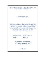 Thực trạng và giải pháp nâng cao hiệu quả và sử dụng đất của các tổ chức được giao đất không thu hồi tiền sử dụng đất tại quận hai bà trưng, TP hà nội 