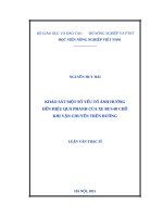 Khảo sát một số yếu tố ảnh hưởng đến hiệu quả phanh của xe bus 60 chỗ khi vận chuyển trên đường 