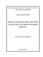 THU hút vốn đầu tƣ TRỰC TIẾP nƣớc NGOÀI ở VIỆT NAM TRONG GIAI đoạn HIỆN NAY