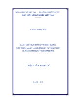 Đánh giá thực trạng và định hướng phát triển mạng lưới điểm dân cư nông thôn huyện nam trực, tỉnh nam định 