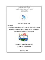 Đánh giá khả năng xử lý nước thải nuôi tôm của mô hình đất ngập nước nhân tạo dòng chảy đứng bằng cỏ vetiver