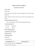 Giáo án Ngữ văn 12 tuần 15 bài: Bài viết số 3 Trả bài viết số 3