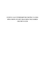 CƠ sở lí  LUẬN về PHỐI hợp NHÀ TRƯỜNG và CỘNG ĐỒNG TRONG tổ CHỨC HOẠT ĐỘNG TRẢI NGHIỆM CHO TRẺ 5 6 TUỔI 
