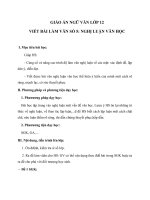 Giáo án Ngữ văn 12 tuần 19 bài: Tổng hợp giáo án về bài viết số 5  Nghị luận văn học