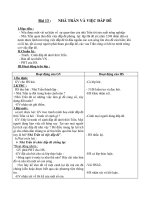 Giáo án Lịch sử 4 bài 13: Nhà Trần và việc đắp đê