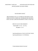 Phân tích phản ứng của các biến số vĩ mô trước cú sốc chính sách tiền tệ thông qua mô hình keynes mới nhằm nâng cao chất lượng dự báo kinh tế vĩ mô của việt nam  tt 