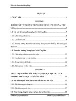 Công tác phục vụ bạn đọc tại thư viện trường Trung học Cơ Sở Ứng Hòe