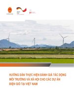 HƯỚNG DẪN THỰC HIỆN ĐÁNH GIÁ TÁC ĐỘNG MÔI TRƯỜNG VÀ XÃ HỘI CHO CÁC DỰ ÁN ĐIỆN GIÓ TẠI VIỆT NAM