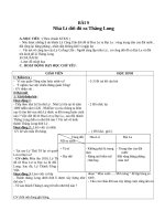 Giáo án Lịch sử 4 bài 9: Nhà Lí rời đô ra Thăng Long