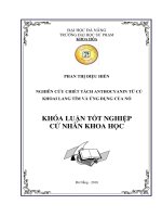 Nghiên cứu chiết tách anthocyanin từ củ khoai lang tím và ứng dụng của nó