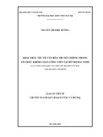 KHAI THÁC yếu tố văn hóa TRUYỀN THỐNG TRONG tổ CHỨC KHÔNG GIAN CÔNG VIÊN tại đô THỊ bắc NINH (lấy CÔNG VIÊN KHU vực KHU đô THỊ mới tây bắc làm địa bàn THÍ điểm) 