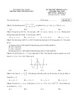 KỲ THI THỬ THPTQG lần 1 năm học 2018   2019 TRƯỜNG THPT yên DŨNG số 3