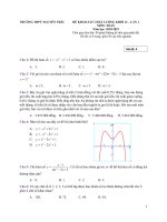 ĐỀ KHẢO sát CHẤT LƯỢNG KHỐI 12 – lần 1 TRƯỜNG THPT NGUYỄN TRÃI