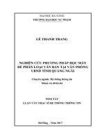 Nghiên cứu phương pháp học máy để phân loại văn bản tại Văn phòng UBND tỉnh Quảng Ngãi