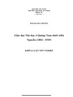 Giáo dục Nho học ở Quảng Nam dưới triều Nguyễn (1802 - 1919).