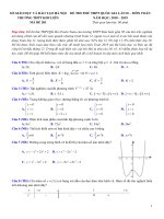 Đề thi thử THPT QG môn Toán THPT Kim Liên  Hà Nội  Lần 2  Năm 2019  Có lời giải chi tiết