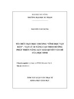 Tổ chức dạy học chương “tĩnh học vật rắn”   vật lý 10 nâng cao theo hướng phát triển năng lực giải quyết vấn đề của học sinh