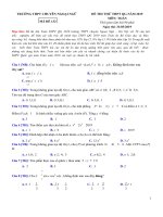 Toán THPT chuyên ngoại ngữ   hà nội   lần 1   năm 2019   có lời giải chi tiết