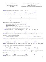 Đề thi thử THPT chuyên cao bằng   tỉnh cao bằng   lần 1   năm 2019   có lời giải chi tiết