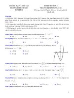 Đề thi thử THPT QG môn Toán THPT Chuyên Thái Bình  Tỉnh Thái Bình  Lần 4  Năm 2019  Có lời giải chi tiết