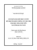 Xây dựng bản đồ trực tuyến hỗ trợ tìm kiếm thông tin nhà trọ cho học sinh, sinh viên tại tỉnh Quảng Ngãi