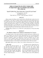 ĐỘNG cơ PHẠM tội cảu TRẺ vị THÀNH NIÊN VI PHẠM PHÁP LUẬT tại TRƯỜNG GIÁO DƯỠNG số 5, LONG AN