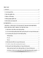 Báo cáo thực tập " giải quyết tranh chấp hợp đồng bằng trọng tài thương mại"