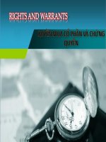 QUYỀN MUA CỔ PHẦN VÀ CHỨNG QUYỀN